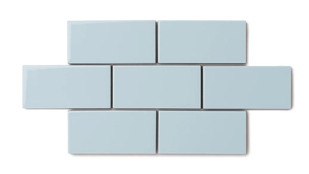 8x8 Natural Press Ceramic Tile in Egyptian Blue Gloss - Rockland Interiors Inc.