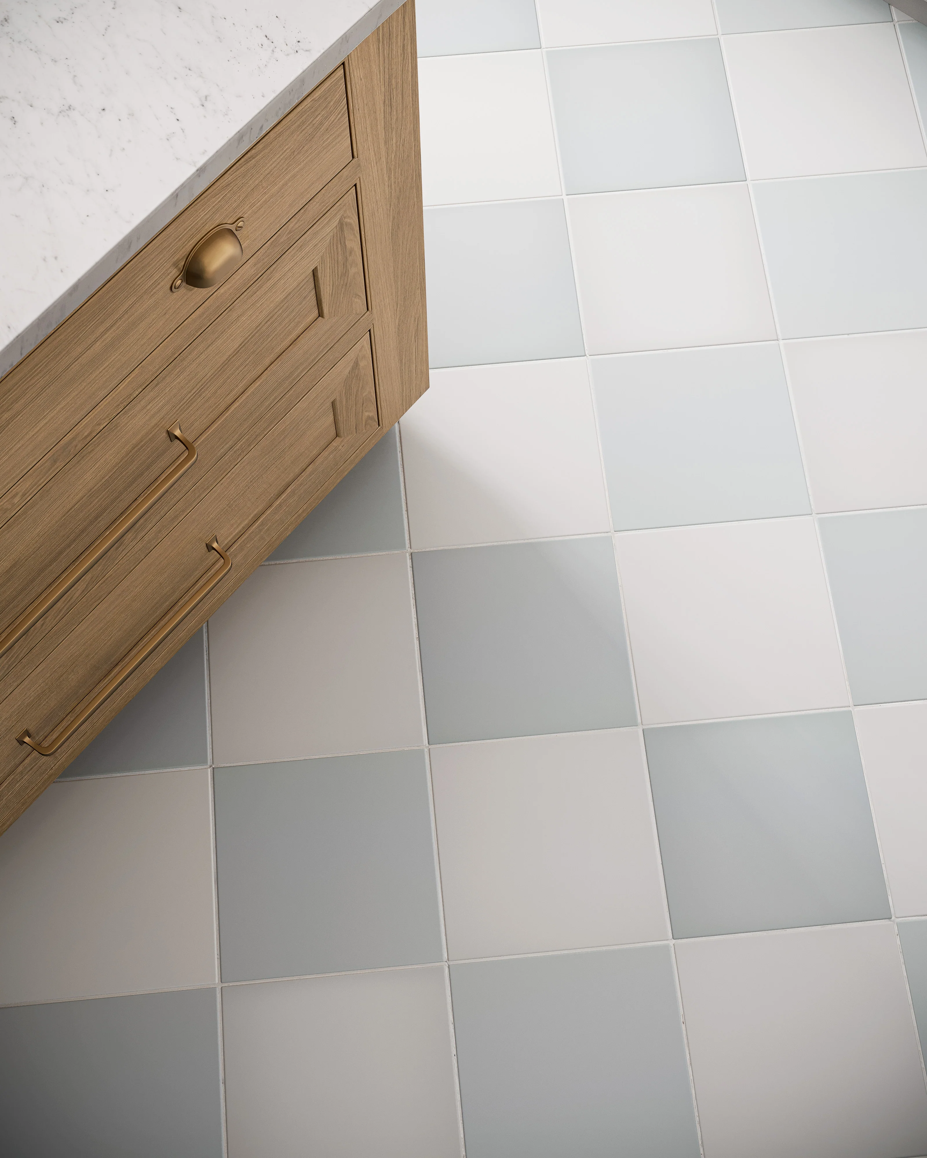 12x12 Natural Press Ceramic Tile in Salt Creek Matte - Rockland Interiors Inc.