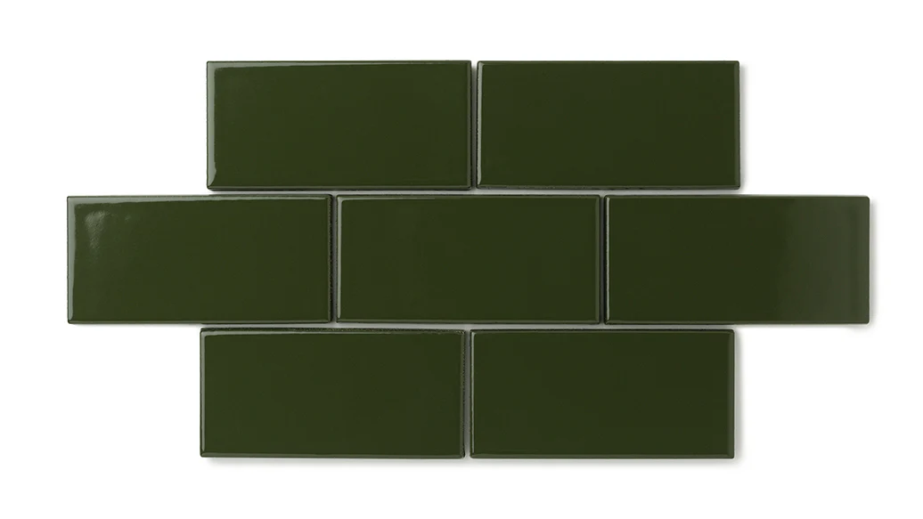 8x8 Natural Press Ceramic Tile in Green Apatite Gloss - Rockland Interiors Inc.