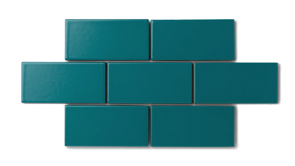 2x6 Natural Press Ceramic Tile in Maya Blue Matte - Rockland Interiors Inc.