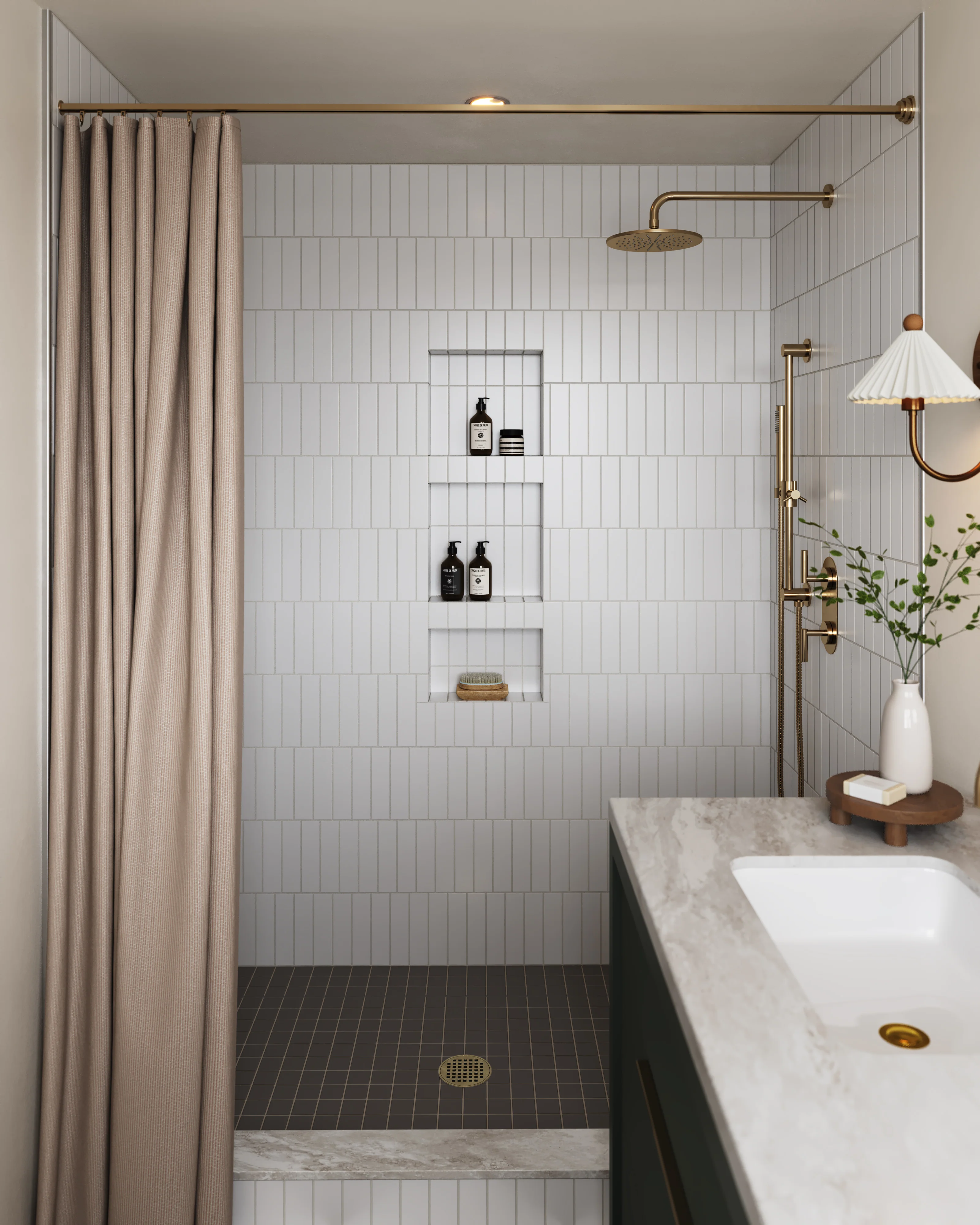 2x8 Natural Press Ceramic Tile in Salt Creek Matte - Rockland Interiors Inc.