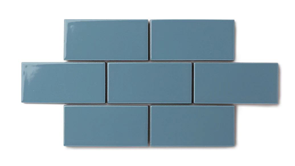 6x12 Natural Press Ceramic Tile in Azurite Gloss - Rockland Interiors Inc.