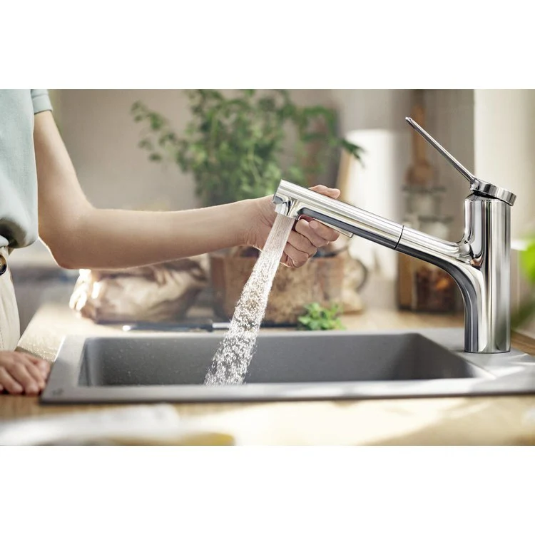 Kitchen Faucet Zesis 1 Lever Chrome 150 DEG Swivel 1 Hole 1.5 Gallons per Minute - Rockland Interiors Inc.
