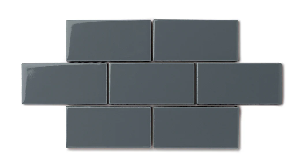 2x8 Natural Press Ceramic Tile in Indigo Gloss - Rockland Interiors Inc.