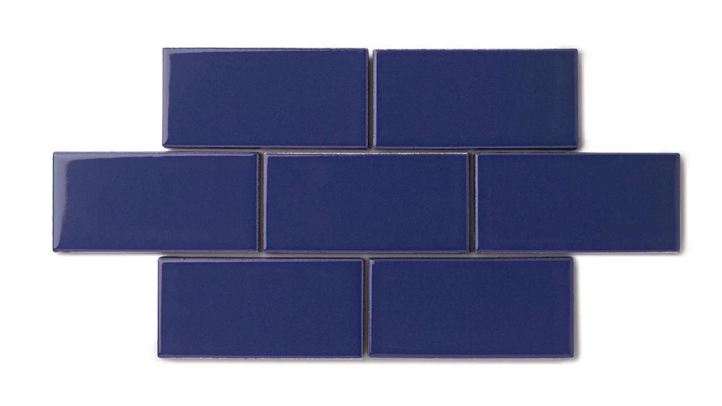 3x9 Natural Press Ceramic Tile in Ultramarine Gloss - Rockland Interiors Inc.
