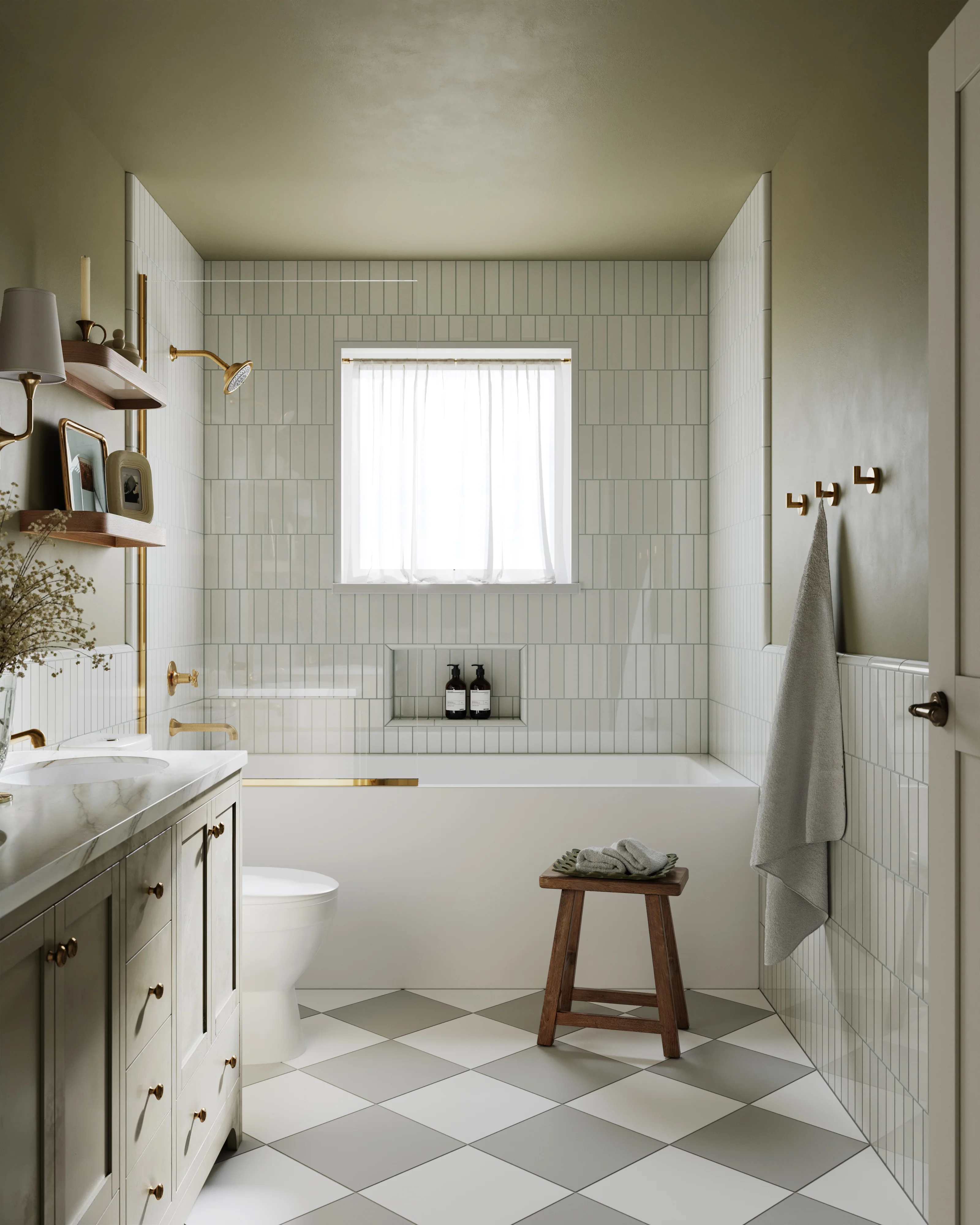 2x8 Natural Press Ceramic Tile in Cloud Cover Gloss - Rockland Interiors Inc.