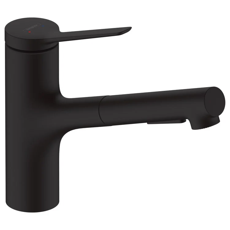 Kitchen Faucet Zesis 1 Lever Matte Black 150 DEG Swivel 1 Hole 1.75 Gallons per Minute - Rockland Interiors Inc.