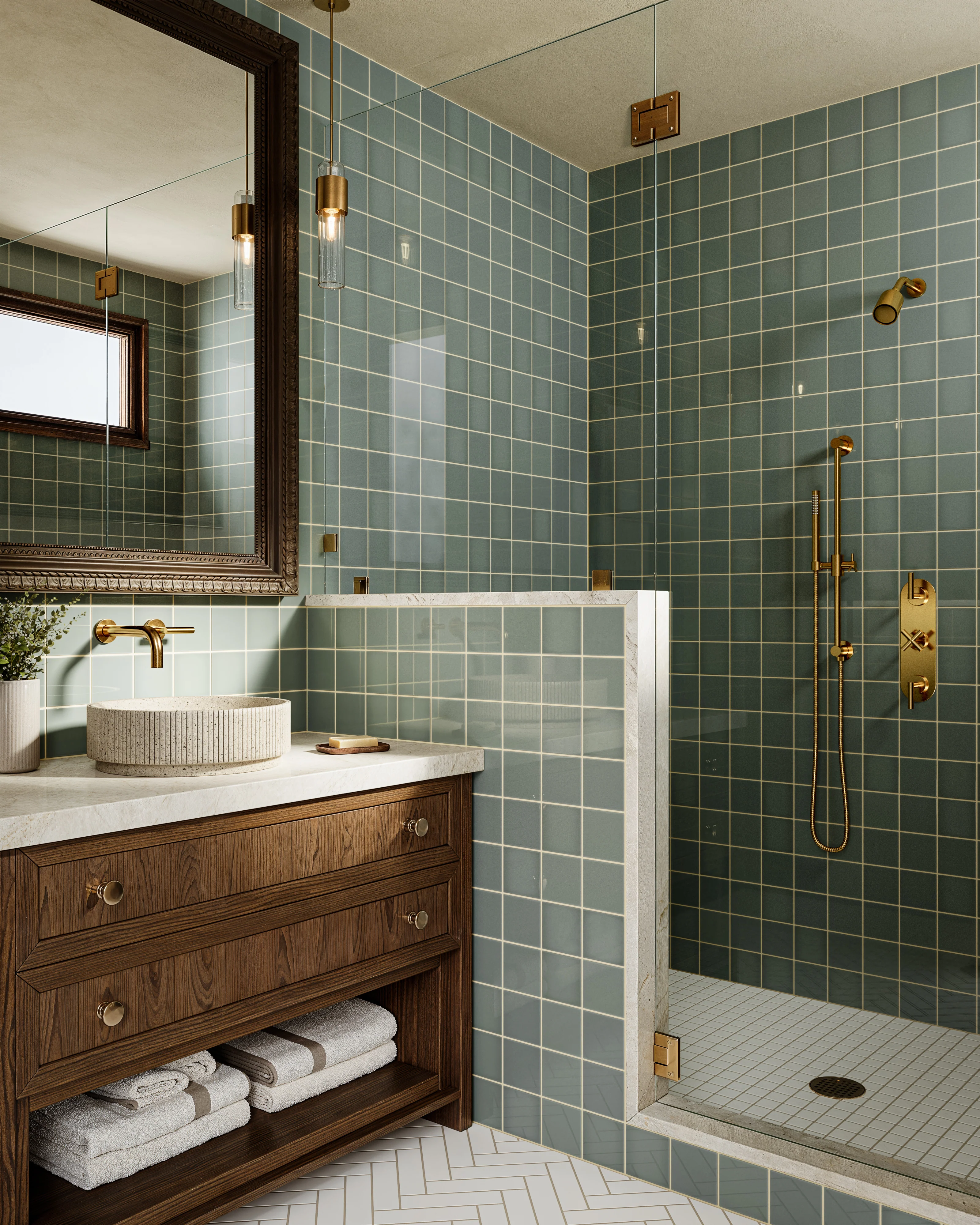4x4 Natural Press Ceramic Tile in Hood River Gloss - Rockland Interiors Inc.