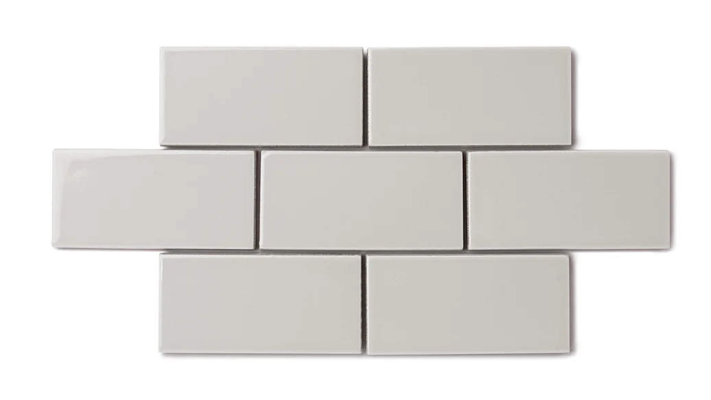 2x8 Natural Press Ceramic Tile in Titanium Grey Gloss - Rockland Interiors Inc.