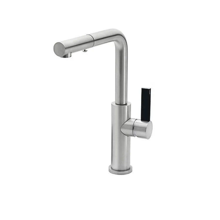 Kitchen Faucet Corsano 1 BFB Lever ADA Polished Chrome Pull-Out Swivel 1 Hole 1.8 Gallons per Minute - Rockland Interiors Inc.