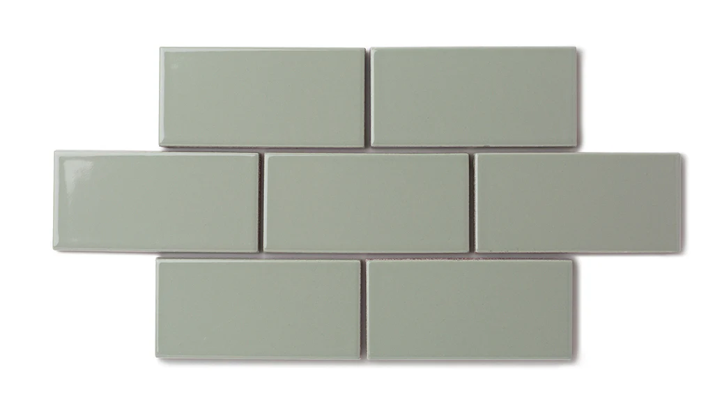 8x8 Natural Press Ceramic Tile in Terre Verte Gloss - Rockland Interiors Inc.