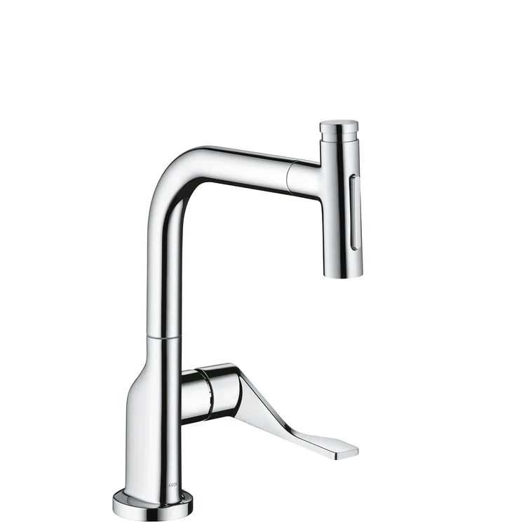 Kitchen Faucet Citterio Select On/Off Push Button 1 Lever ADA Polished Nickel Pull-Out 2 Function 150 DEG Swivel 1 Hole 1.75 Gallons per Minute - Rockland Interiors Inc.